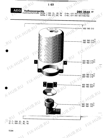 Взрыв-схема посудомоечной машины Aeg DSK 27 - Схема узла Section2